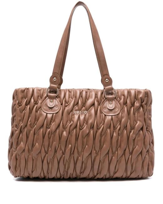 Liu Jo Gewatteerde Shopper in het Brown