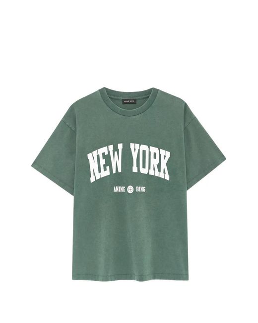 Anine Bing Green Cade T-Shirt New York University