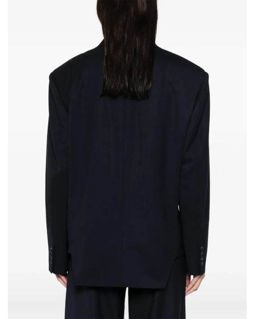 MEDEA Blue Trapezoid Double-Breasted Blazer
