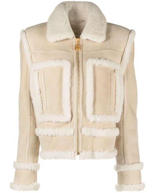Balmain shop shearling jacket