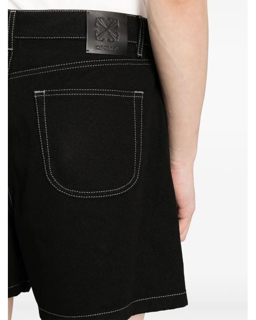 Off-White c/o Virgil Abloh Black Denim Shorts for men