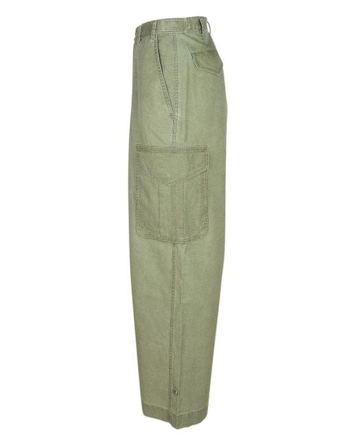 KENZO Green Adjustable Cargo Trousers for men