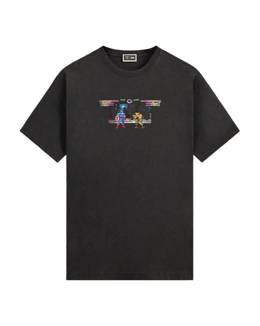 Kith Black X Marvel T-Shirt T-Shirt Capcom for men