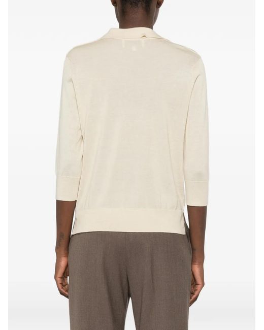 Bompard Natural Embroidered-Logo T-Shirt