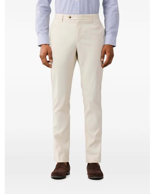 Hackett White Kensington Ribbed-Texture Chinos for men
