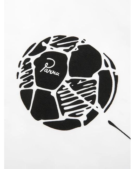 by Parra White Kicked Around Graphic-Print T-Shirt for men