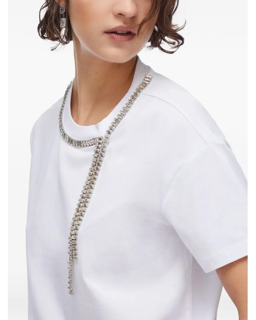 Liu Jo White Embellishment-Detail T-Shirt