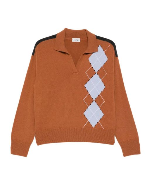 Pull À Motif De Losanges Mrz en coloris Brown