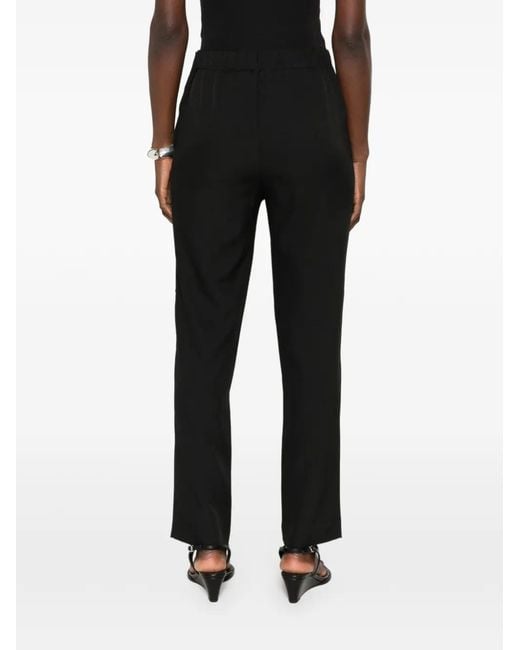 My Twin Black Pressed-Crease Bootcut Trousers