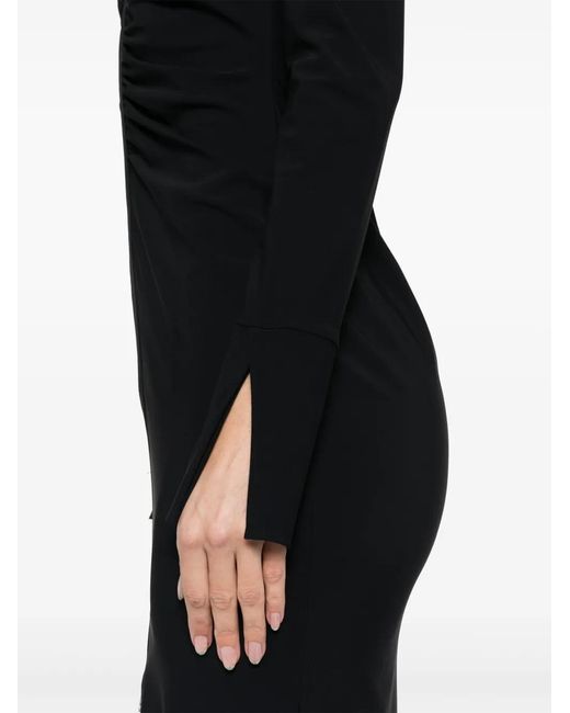Patrizia Pepe Black Jersey Midi Dress