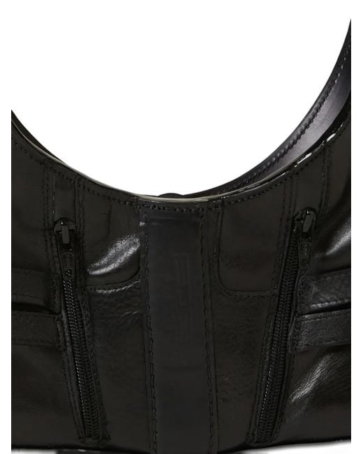 Eden Ten Black Bootbag Buckle-Detail Leather Tote Bag