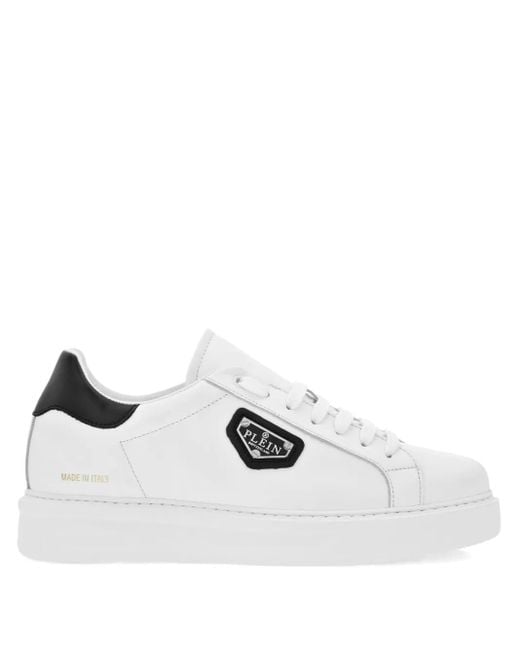 Zapatillas con placa del logo Philipp Plein de color White