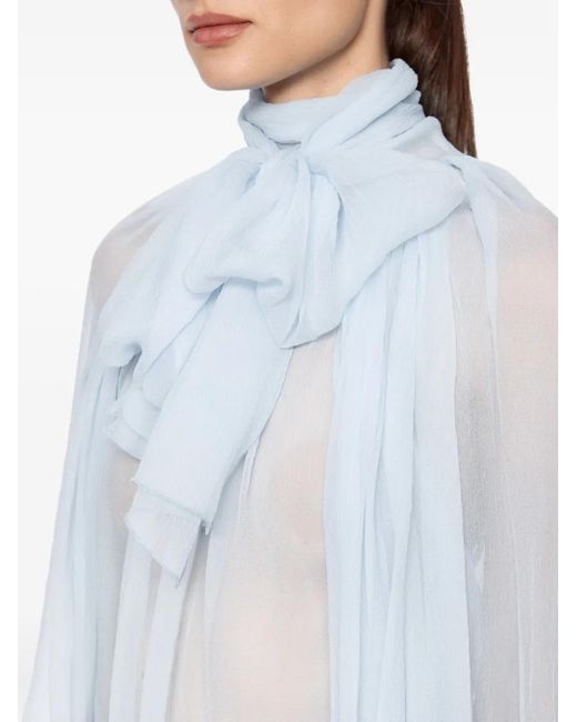 Atu Body Couture White Silk Blouse