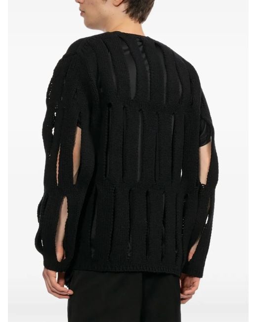 Pull À Découpes Comme des Garçons pour homme en coloris Black