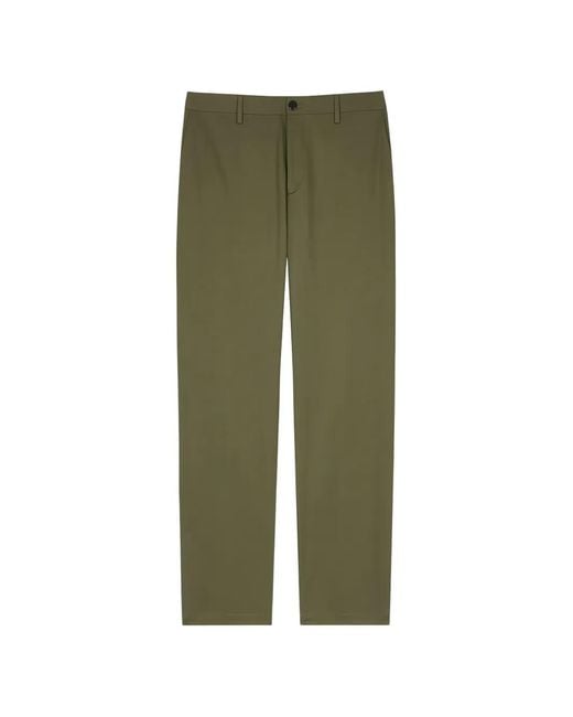 Paul Smith Green Flat-Front Chinos for men