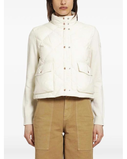 Quilted Jacket Moncler de color Natural
