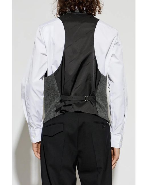 DSquared² Gray Button-Up Waistcoat for men