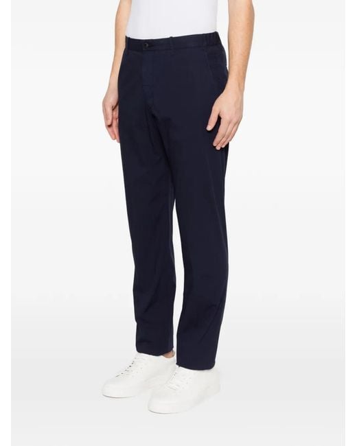 Incotex Blue Elasticated Trousers for men