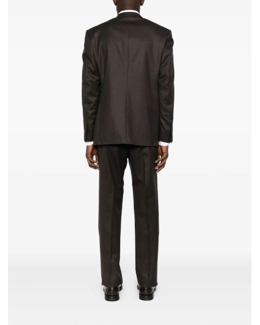 Corneliani Black Two-Button Wool Suit for men