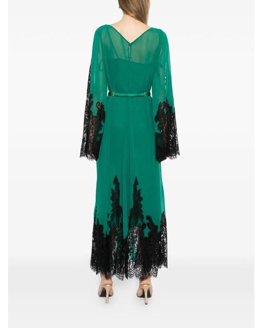 Versace Georgette Maxi-Jurk in het Green