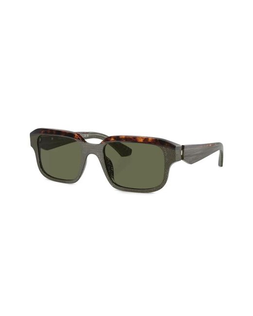 Alain Mikli Green Graphic-Print Rectangle-Frame Sunglasses