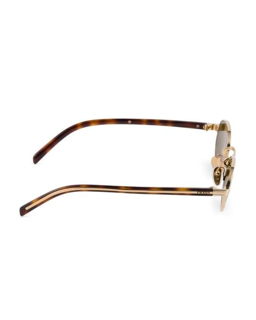 Prada Metallic Logo-Engraved Sunglasses