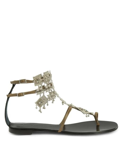 Giuseppe Zanotti Green Thong Sandal