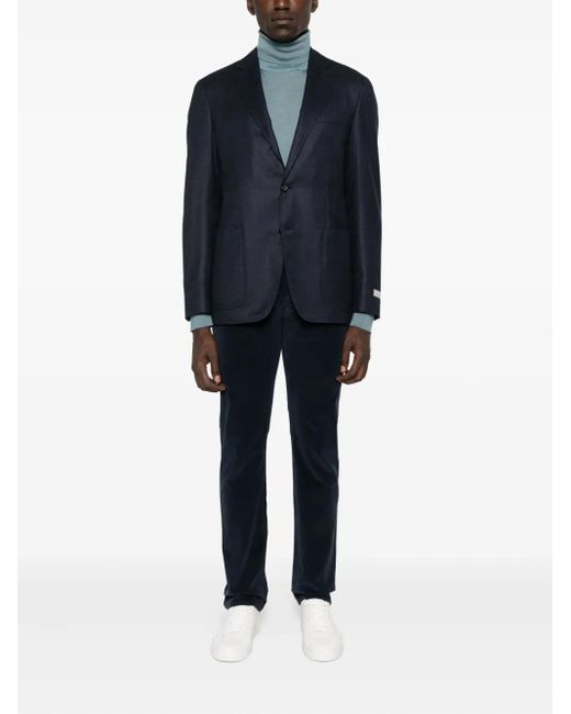 Canali Blue Patch-Pocket Two-Button Blazer for men