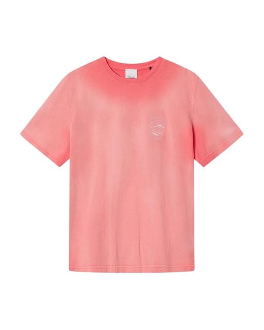 Isabel Marant Pink Honore Logo-Detail T-Shirt for men
