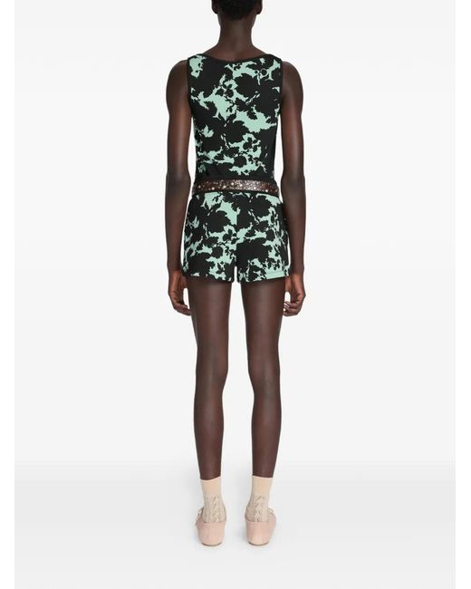 Dries Van Noten Black Jacquard Tank Top for men