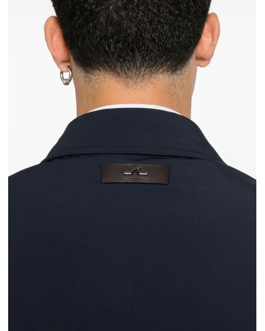 Paul & Shark Blue X Loro Piana Buttoned Welt-Pocket Coat for men