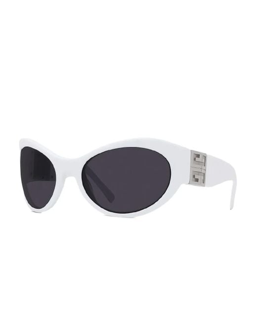 Givenchy Blue Oval-Frame Sunglasses