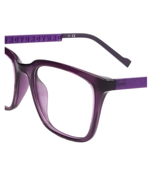 DKNY White Logo-Embossed Rectangle-Frame Glasses