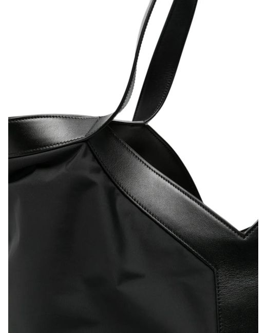 Saint Laurent Black Leather-Trim Tote Bag for men
