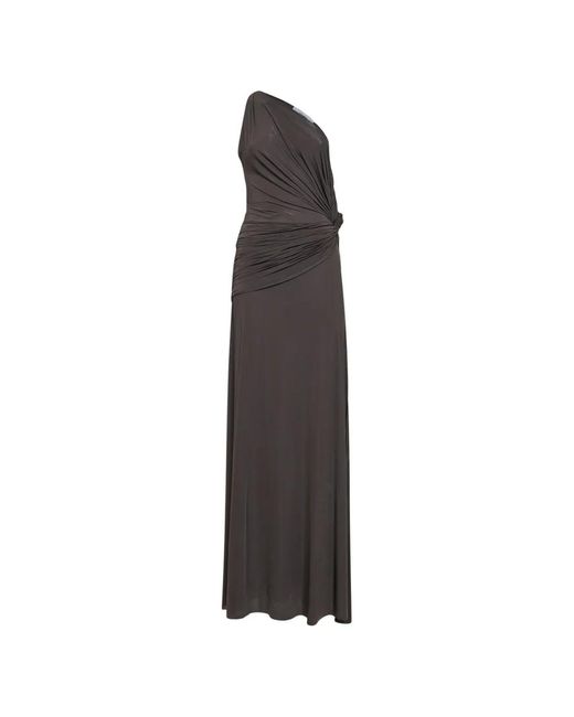 Alex Perry White Asymmetric Draped One-Shoulder Maxi Dress
