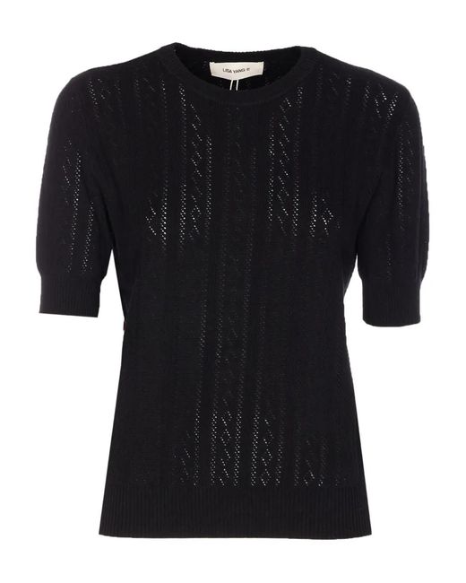 Lisa Yang Black Nika Short-Sleeved T-Shirt