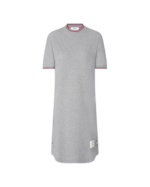 Thom Browne Gray Pique Dolman Mini T-Shirt Dress
