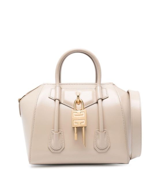 Givenchy Natural Mini Antigona Lock Tote Bag