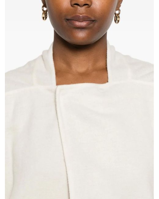 Rick Owens Asymmetrisch Jack Met Overlap in het White