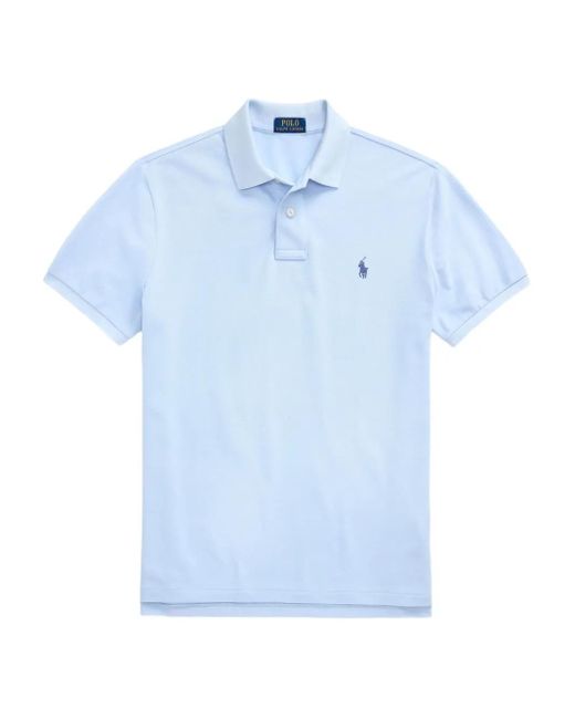 Polo Ralph Lauren Blue Embroidered-Logo Polo Shirt for men