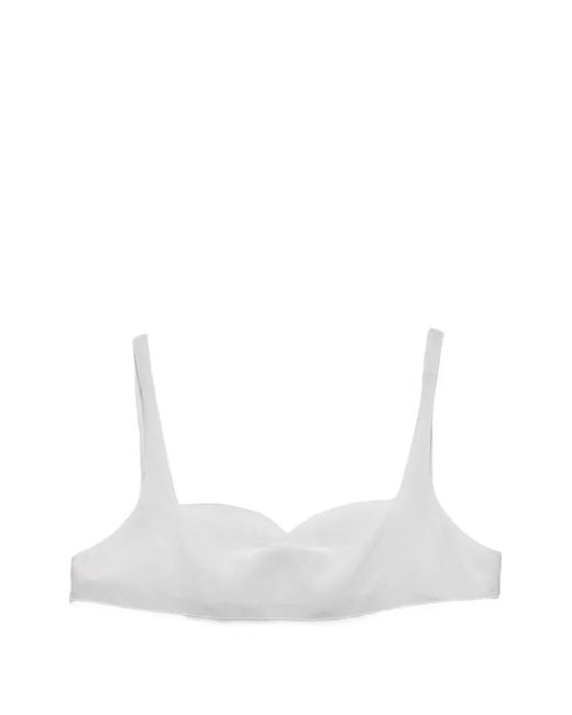 Prada White Crepe De Chine Top