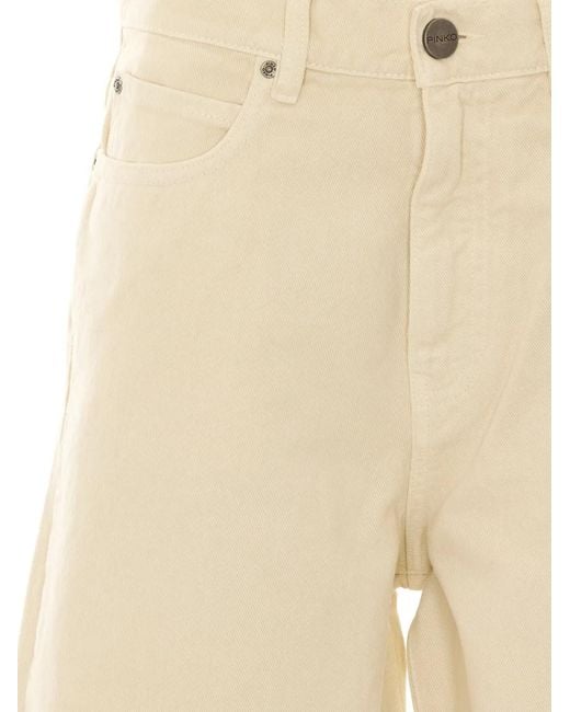 Pinko Natural Estelle Embroidered Jeans