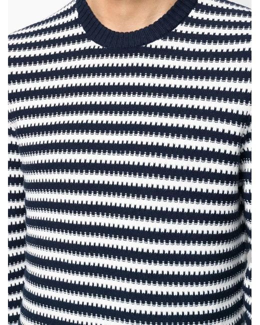 Orlebar Brown Blue Ned Stripe-Print Knit Jumper for men