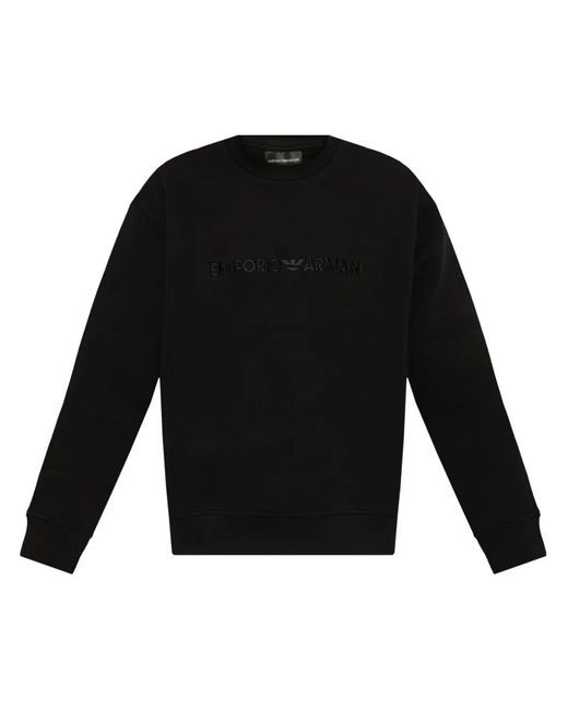 Emporio Armani Black Logo Sweater for men
