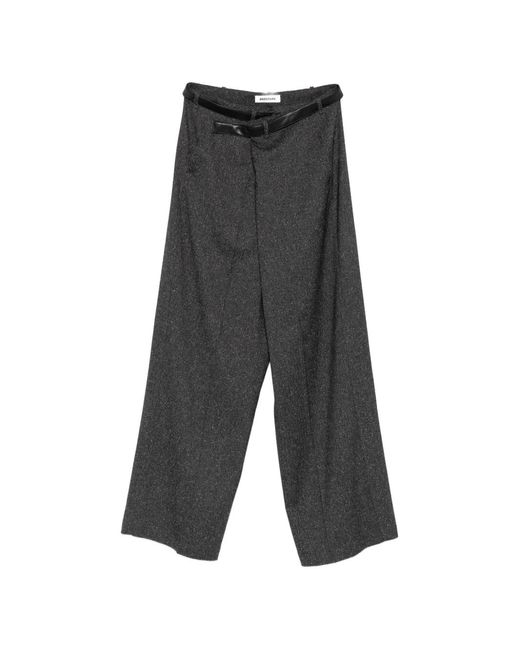 DARKPARK Gray Belted Tailored Trousers