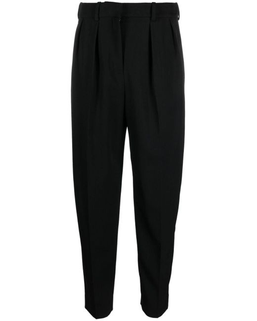 The Row Black Corby Wool Trousers
