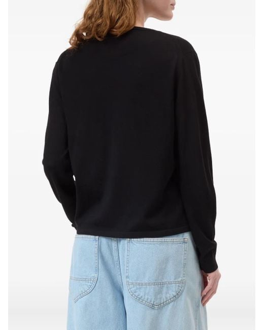 Closed Black V-Neck Long-Sleeve Sweater