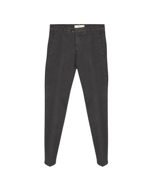 Briglia 1949 Gray Tapered Chino Pants for men