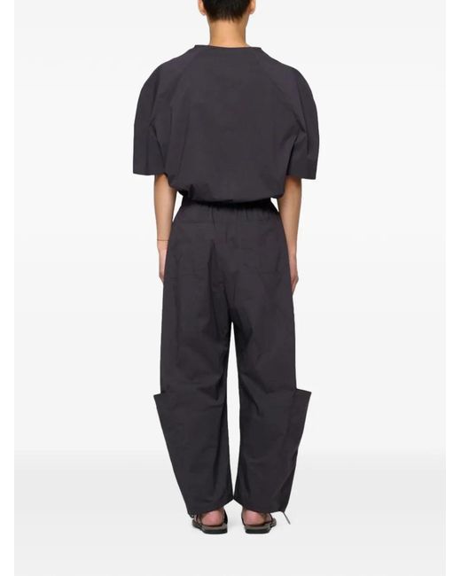 Amomento Black Pocket-Detail Work Trousers for men