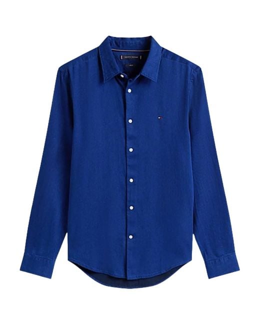 Camicia Con Bottoni di Tommy Hilfiger in Blue da Uomo